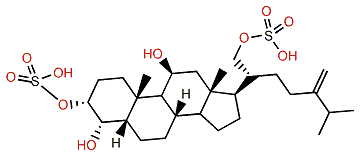 24-Methylene-5b-cholestane-3a,4a,11b,21-tetrol 3,21-disulfate